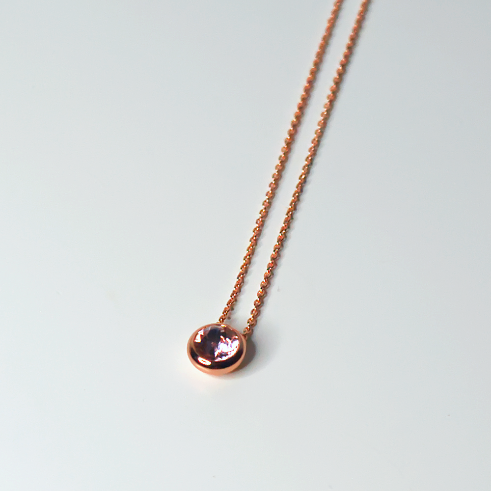 STAINLESS STEEL CRYSTAL NECKLACE